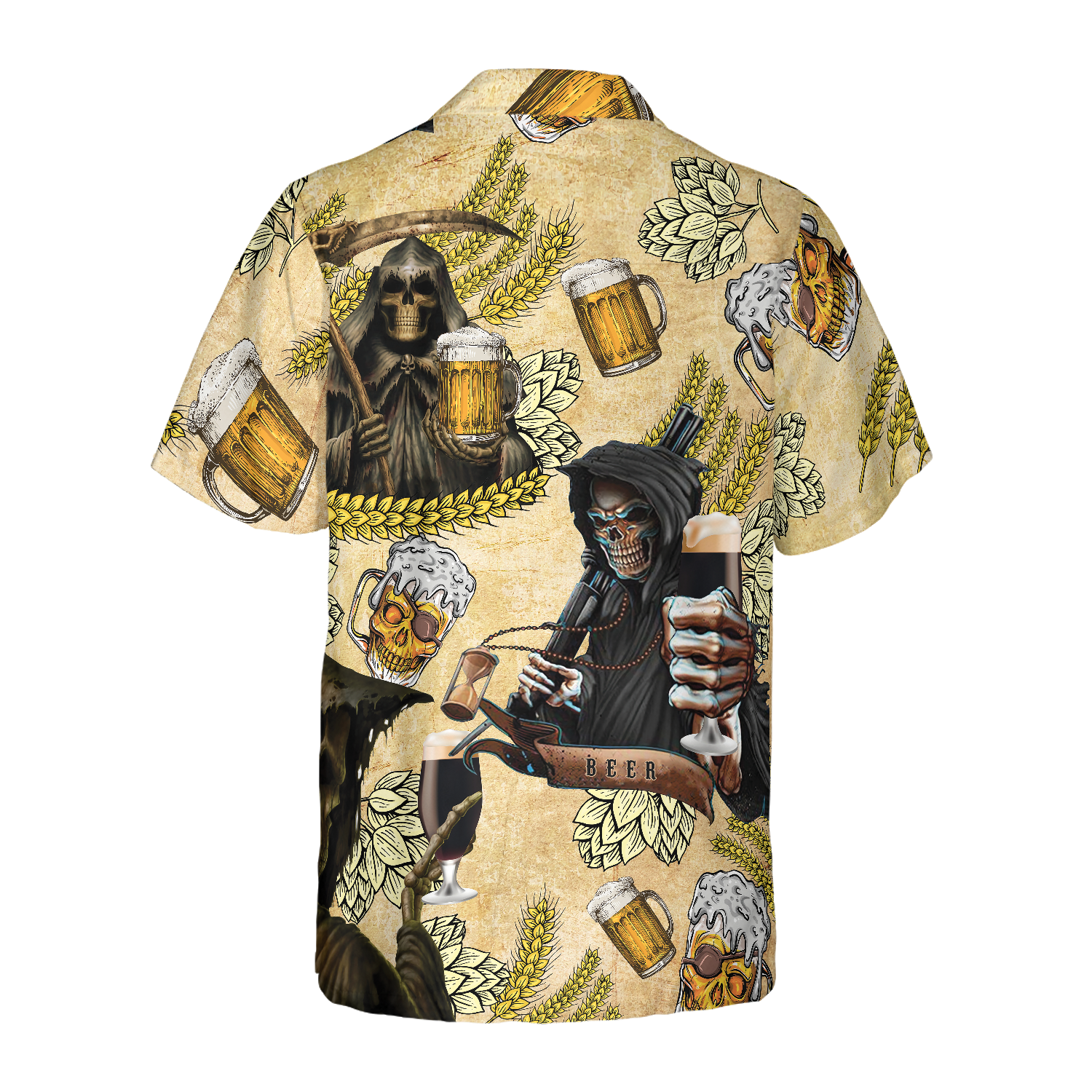 The Death Loves Beer Hawaiian Shirt Best Gift For Beer Lover 1